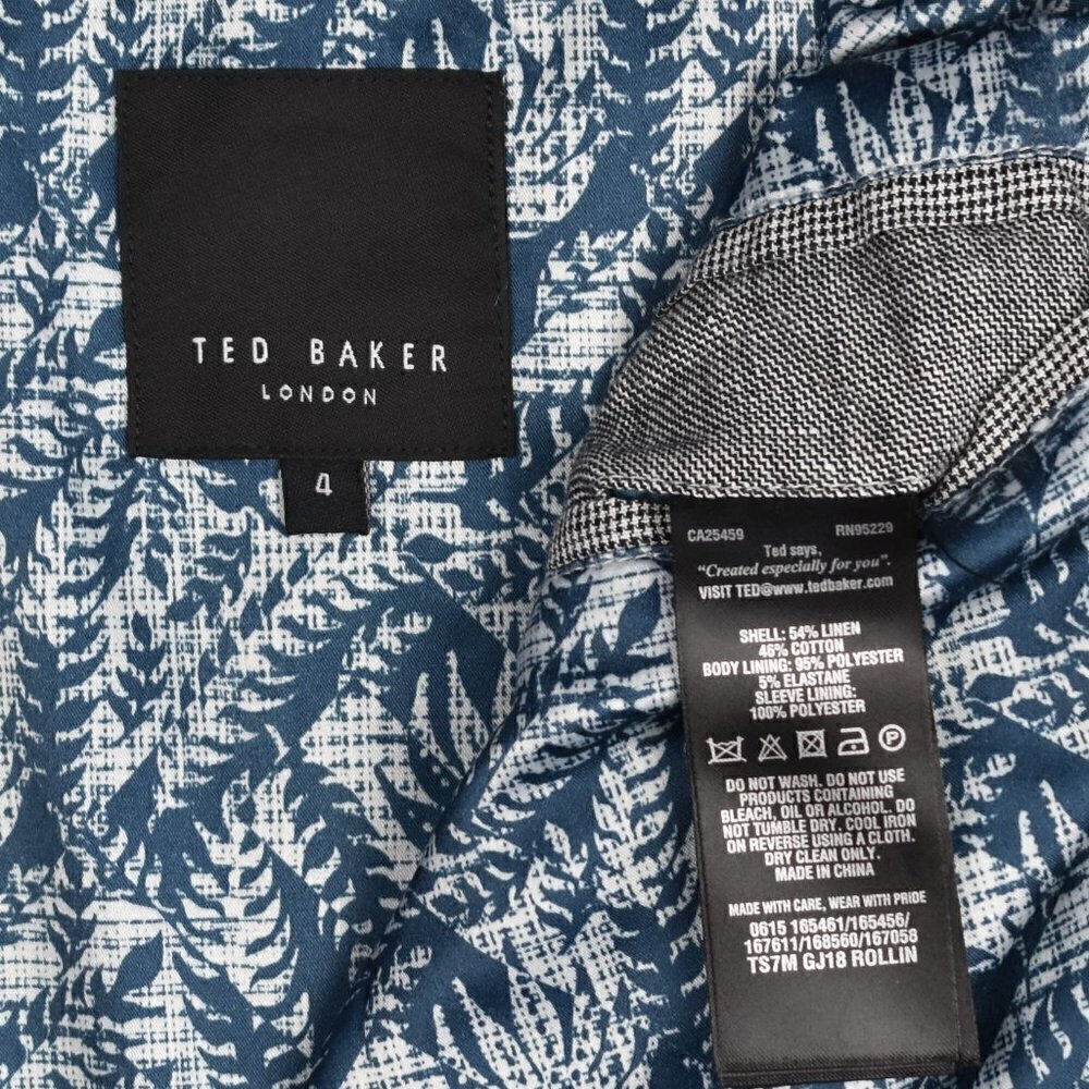 Ted Baker Rollin Linen Bomber Jacket 4 - Picture 5 of 8